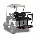 MADJAX Genesis 300 Aluminum Golf Cart Rear Flip Seat Kit for EZGO RXV Black