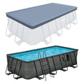 Funsicle Durable Rectangular Pool Cover for Oasis and Activity Pools Gray