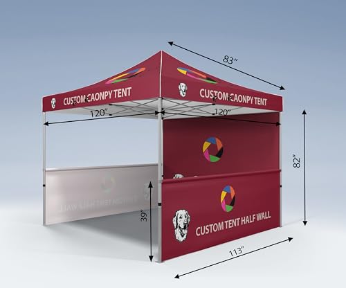 JJ'S PROMO Custom Event Tent 10x10 with Aluminum Frame Full
