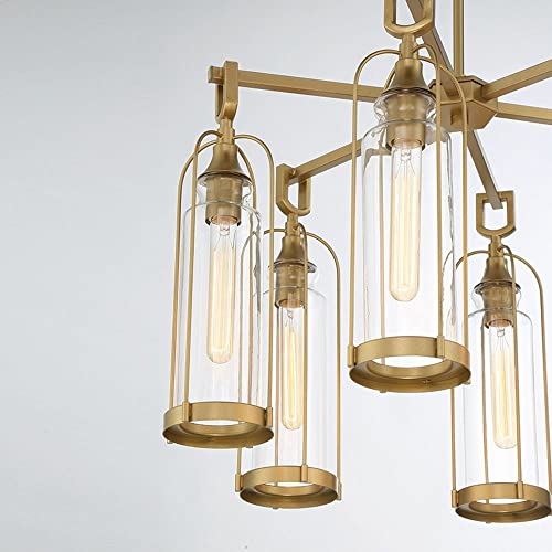Bailey Street Home 6 Light Outdoor Pendant Vintage Style Satin Black