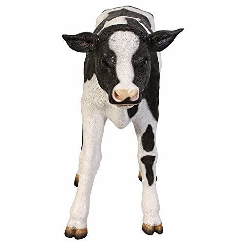 Design Toscano Buttercup Life Size Holstein Calf Dairy Cow Statue Full Color