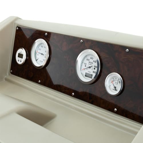 DeckMate Luxury Console with Premium Gauge and Switch Package Burlwood Gray/Blue/Charcoal