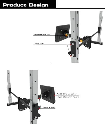 EonfitOmni Power Rack Smith Machine with Cable Crossover Red (with Pad Support)