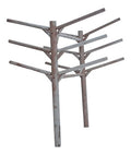 Log Kayak Rack 6 Place Kayak and SUP Board Rack Buried in Ground Unfinished