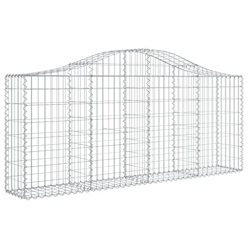 Arched Gabion Baskets 4 Pcs Galvanized Iron White Black Other
