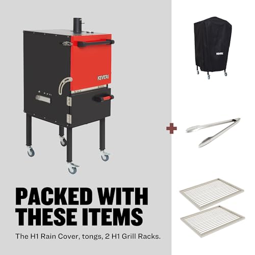 Keveri Multi-Purpose Charcoal Oven Outdoor Grill Red Medium Rare