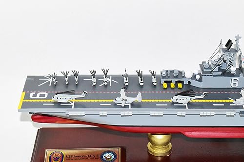 Squadron Nostalgia LLC LHA-6 USS America Amphibious Assault Ship 24-Inch Mahogany Model