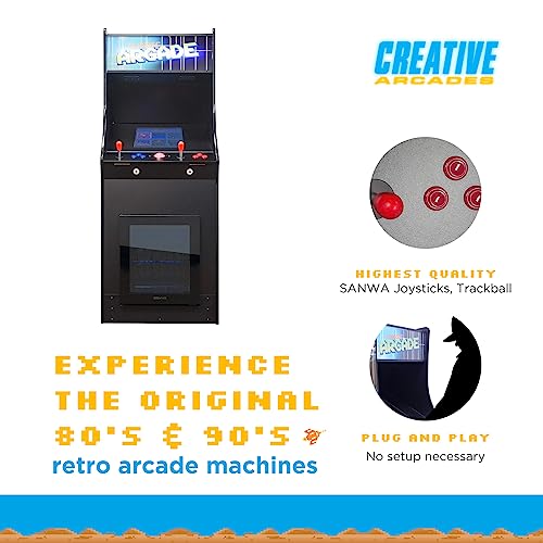 Creative Outdoor Distributor Stand-Up Arcade Machine 2-Player 60 Games with Fridge & Stools