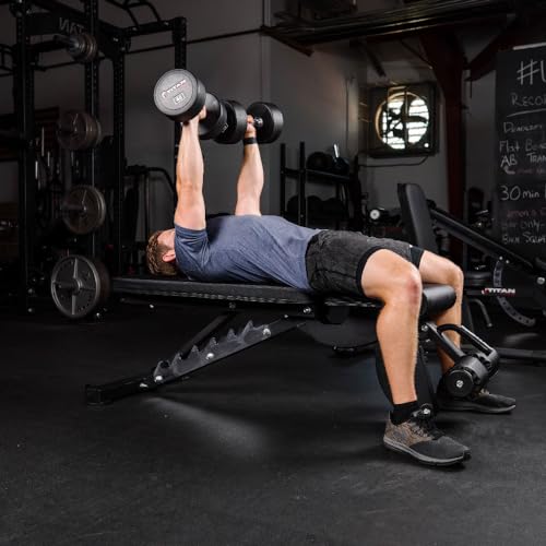 Titan Fitness Adjustable FID Bench Black
