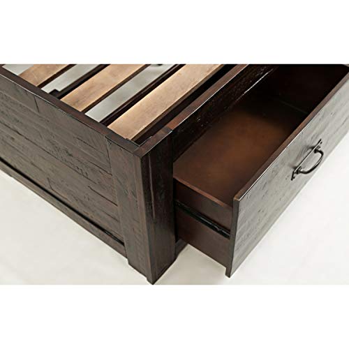Jofran Inc. Jackson Lodge Twin Storage Bed Deep Chocolate Finish