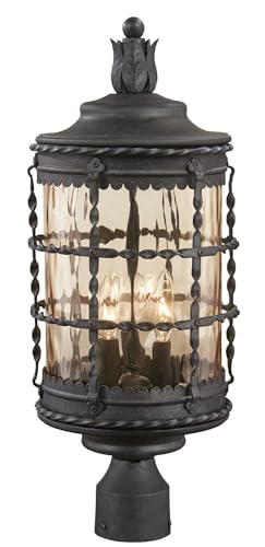 Minka Lavery European Influence Three Light Post Mount Mallorca Collection Bronze