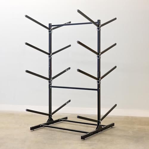 Teal Triangle Freestanding G-Watersport 8 Kayak and SUP Outdoor Storage Rack Black