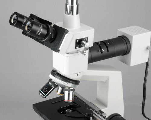 AmScope Digital Trinocular Metallurgical Microscope 40X-1600X with 8MP Camera