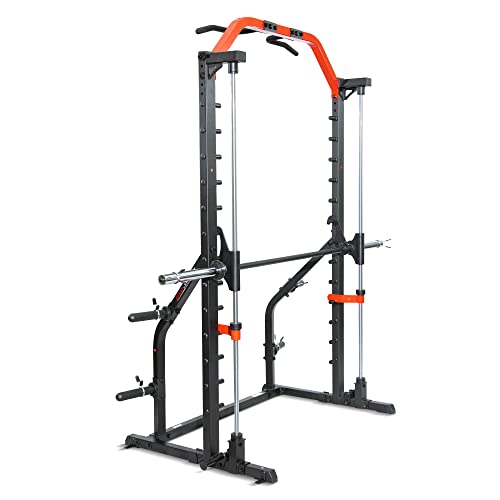 Sunny Health & Fitness Premium Squat Smith Machine Black