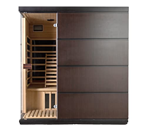 Blue Wave Sirona 3-Person Hemlock Infrared Sauna Espresso