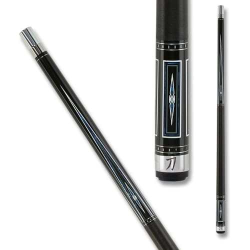 KATANA KAT16 Pool Cue Black with Blue & Grey Inlays 18oz