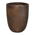 Emissary Metallic Stoneware Round Planter 26in. L x 33.5in. H