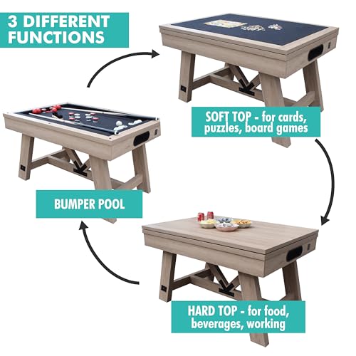 Freetime Fun Bumper Pool Table Rustic Oak