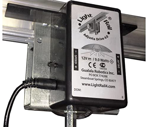 Light Rail Robotic Grow Light Mover Kit for 4 Lights Gray