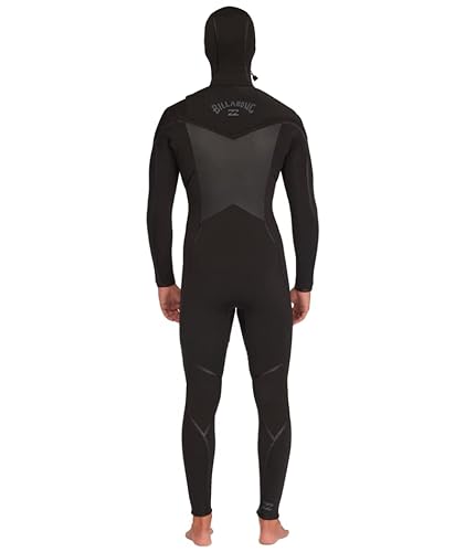 Billabong Mens 5/4mm Absolute Plus Chest Zip Hooded Fullsuit Wetsuits Black 23