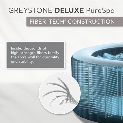 Intex PureSpa Plus 4 Person Inflatable Square Hot Tub Gray with Headrest Pillow 4 Pack