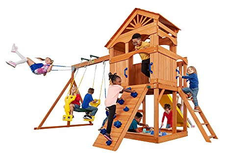 CREATIVE CEDAR DESIGNS Timber Valley Cedar Backyard Playset Blue Accessories