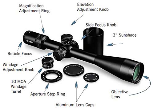Vortex Golden Eagle HD 15-60x52 Riflescope ECR-1 Reticle MOA Black