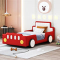Merax Race Car Twin Bed Frame with Wheels Red