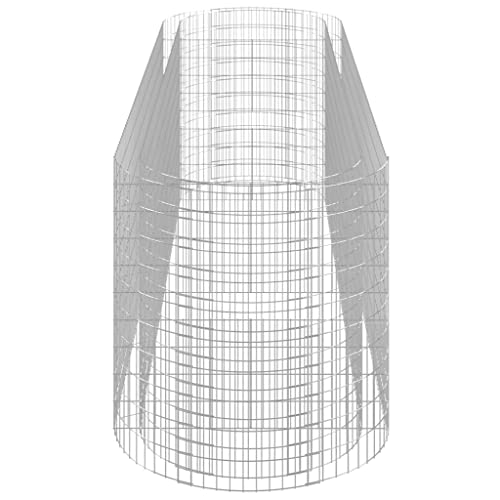 Gabion Raised Bed Galvanized Iron 157.5"x39.4"x39.4" for Outdoor Plants White Black Other