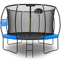 SereneLife 12ft Kids Trampoline with Net & Basketball Hoop Blue