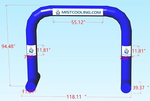 Mistcooling Inflatable Misting Arc Portable Mister with Pump and Blower Blue