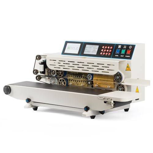 U.S. Solid Continuous Bag Band Sealer with Inkjet Printing and Digital Temperature Control White