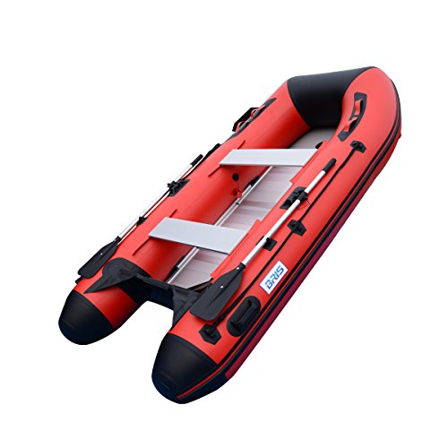 BRIS 10ft Inflatable Boat Red with Black