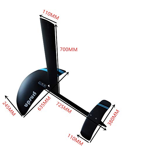 UP SURF Aluminum Hydrofoil AD-H3 with 3K Carbon Wings AD-M4a Mast 700mm