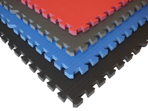 Get Rung MMA EVA Foam Interlocking Puzzle Mats 40"x40"x1" Blue