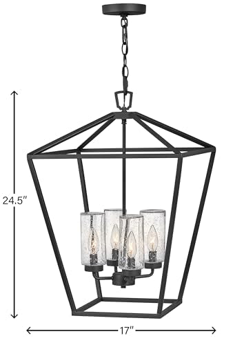Hinkley Alford Place 12v Outdoor Chandelier Museum Black