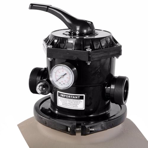 Rx Clear 24" Sand Filter with Black Luster Balls for Inground Pools Multicolor