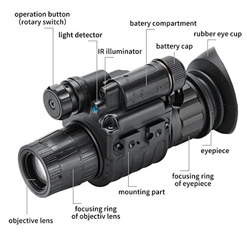 Teslord Night Vision Monocular Gen 2+ Black