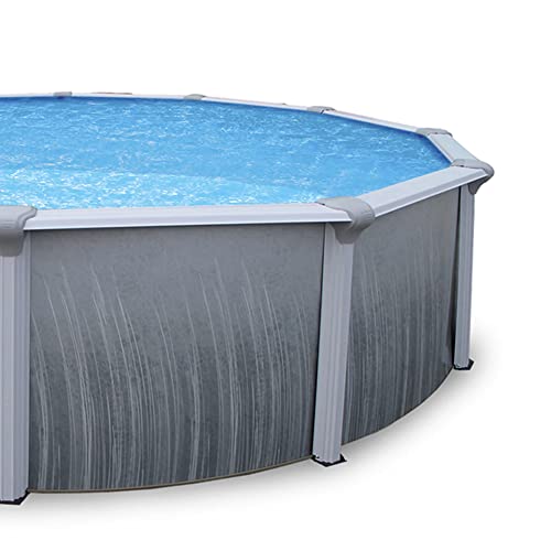 Blue Wave NB2622 Martinique 12' x 24' Oval 52" Steel Pool in Blue Gray