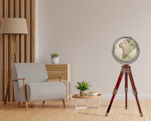 Replogle Eaton III 16" National Geographic Floor-Standing Globe White