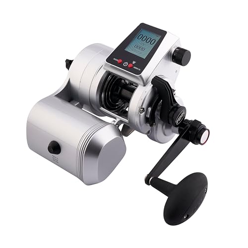 PENN Fathom Electric Fishing Reel Kit with Battery and Charger Silver/Black