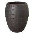 Emissary Matte Black Stoneware Round Planter 20in. L x 26in. H