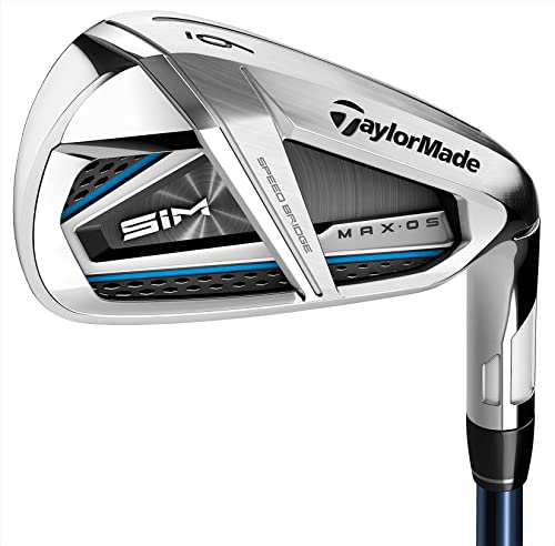 TaylorMade SIM MAX OS Irons Graphite Shaft Fujikura Ventus Blue Right Hand Regular Flex Titanium Black Blue
