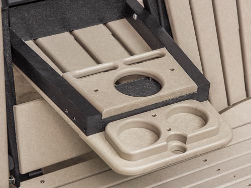 American Furniture Classics Two Person Glider Weatherwood and Black