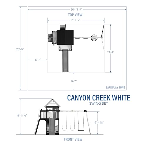 Backyard Discovery Canyon Creek Cedar Swing Set White