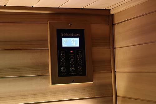 HFYee Infrared Sauna Box 4 Person Indoor Outdoor Sauna Room Natural