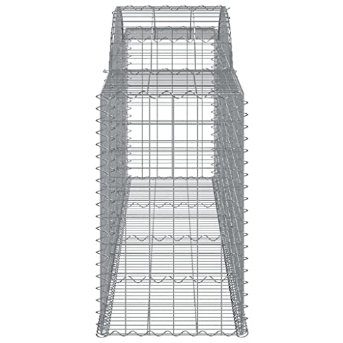 Arched Gabion Baskets 3 pcs Galvanized Iron for Outdoor Plants White Black Other