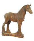 SOLID ROCK STONE WORKS Large Concrete Horse Statue 44" Rust