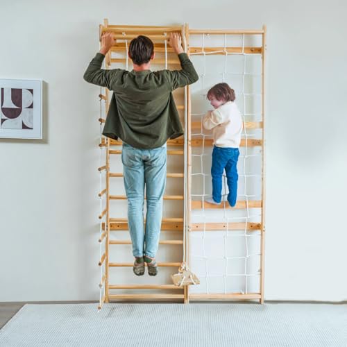 Avenlur Neem 5-in-1 Swedish Ladder Wall Gym Indoor Jungle Gym