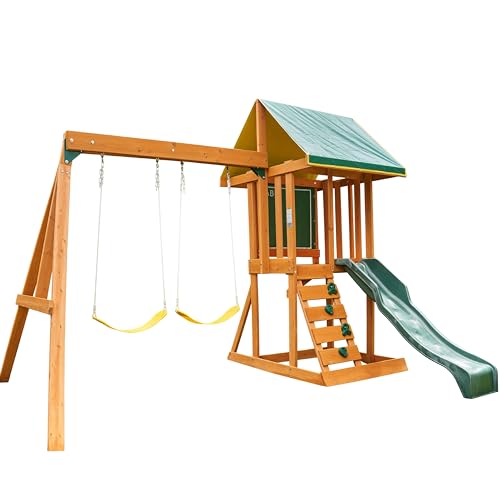 KidKraft Appleton Wooden Swing Set Multicolor